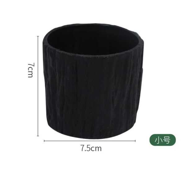 Tiruan log pasu bunga succulent resin plastik besar kecil pasu bunga balkoni bekas - 图片 6