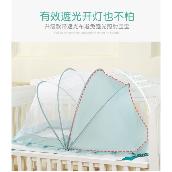 Kelambu Bayi Baby Mosquito Net Cover Adjustable Bed Net Kelambu Nyamuk Lipat 婴儿床蚊帐罩 - Image 4