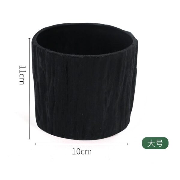 Tiruan log pasu bunga succulent resin plastik besar kecil pasu bunga balkoni bekas - 图片 8