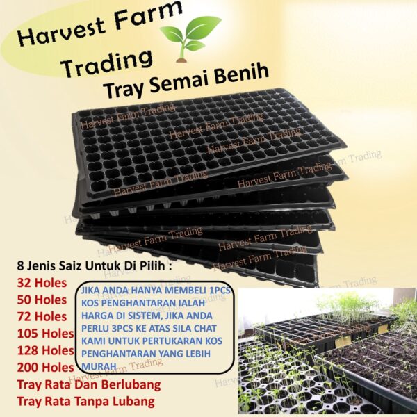 seedling tray semaian benih 1pcs bekas semaian biji benih tapak semaian biji benih 104 50 32 200 nursery 育苗盆 gardening