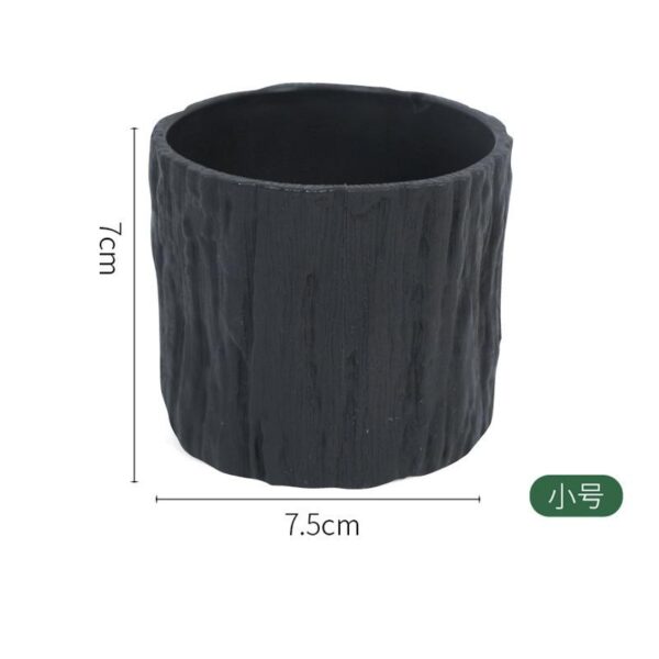Tiruan log pasu bunga succulent resin plastik besar kecil pasu bunga balkoni bekas - 图片 12
