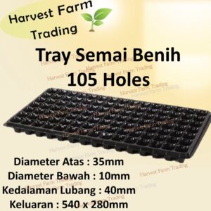 105 holes seedling tray  tapak semaian benih bekas semaian biji benih tapak semaian biji benih nursery 育苗盆 gardening