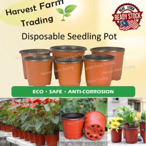 Disposable Pot Plant Nursery Pots Plastic Flower Seedling Plant 塑料育苗盆花蔬菜 Semaian planters pasu bunga benih murah plastik
