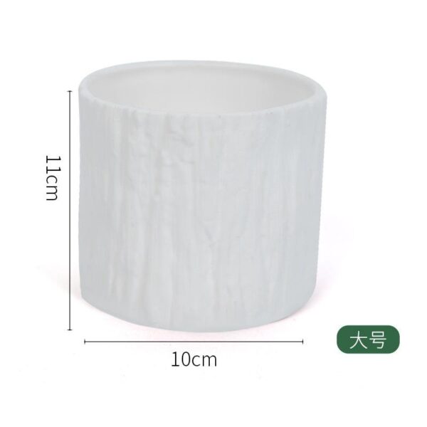 Tiruan log pasu bunga succulent resin plastik besar kecil pasu bunga balkoni bekas - 图片 11