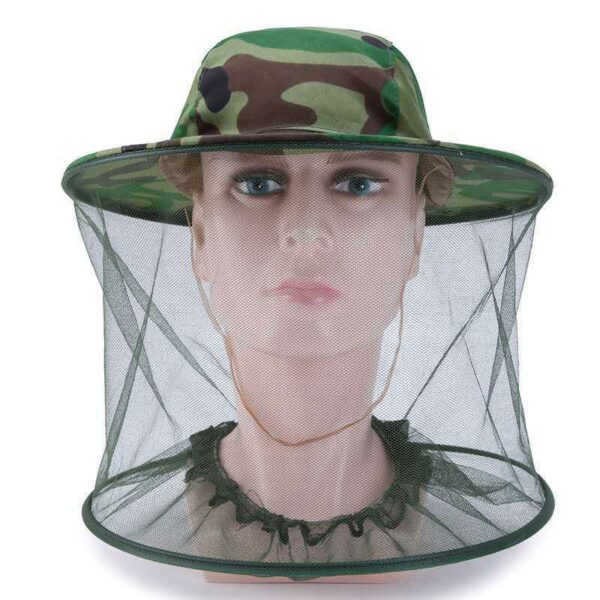 Anti Mosquito Cap Bee Net Topi Anti Nyamuk Lebah Kebun Topi Pelindung Muka topi kebun topi tahan panas garden hat - 图片 2