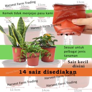 pasu bunga plastik besar flower pot plant Disposable Ultra Thin felton big tinggi small hanging wall pots pokok hiasan花盆