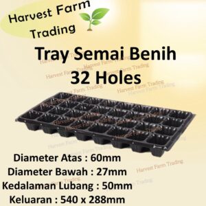 32 Holes seedling tray tapak semaian benih 1pcs bekas semaian biji benih tapak semaian biji benih nursery 育苗盆 gardening