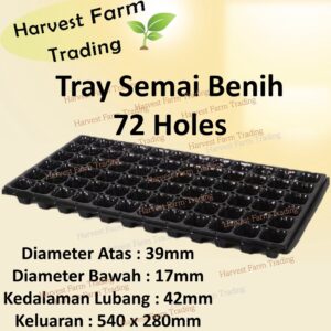 72 Holes seedling tray tapak semaian benih 1pcs bekas semaian biji benih tapak semaian biji benih nursery 育苗盆 gardening