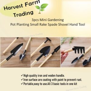 Set Of 3 Mini Garden Plant Tools Gardening Tool Spade,Shovel,Rake alat pertanian mini Sudok, Sudip, Garu alatan tanam