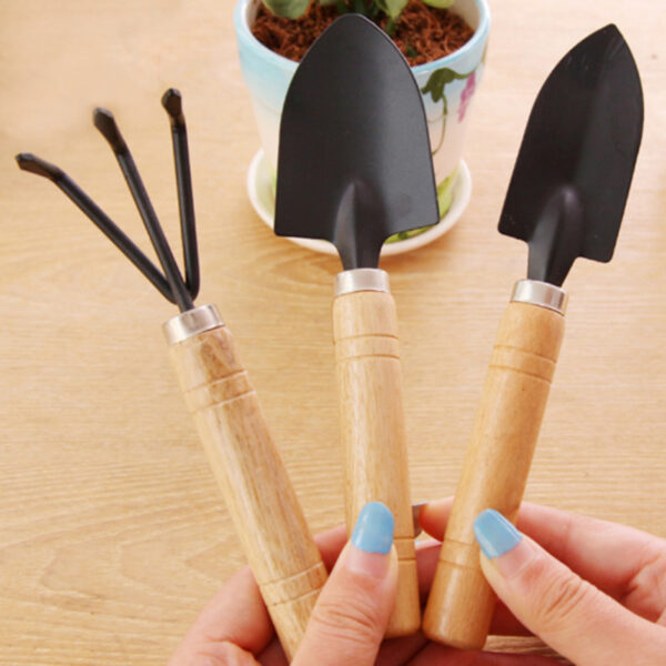Set Of 3 Mini Garden Plant Tools Gardening Tool Spade Shovel Rake 迷你园艺工具三件套 Garden Plant Tools Gardening Tool set - Image 6