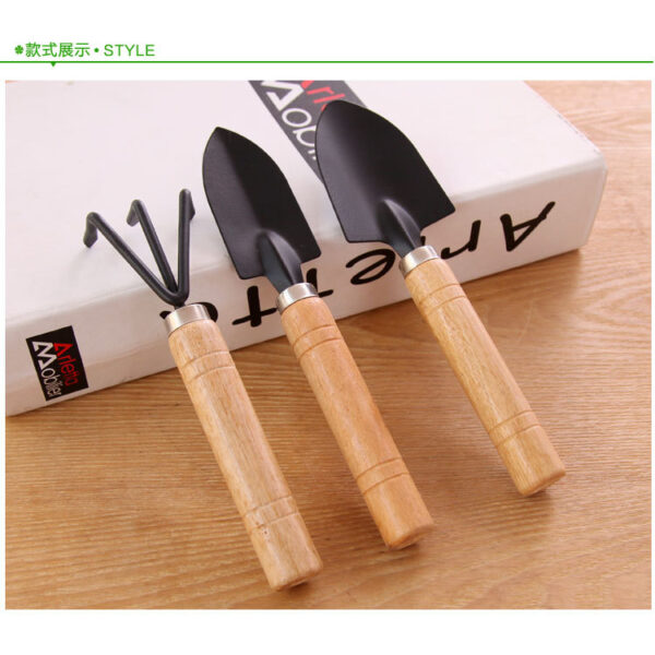 Set Of 3 Mini Garden Plant Tools Gardening Tool Spade Shovel Rake 迷你园艺工具三件套 Garden Plant Tools Gardening Tool set - Image 5