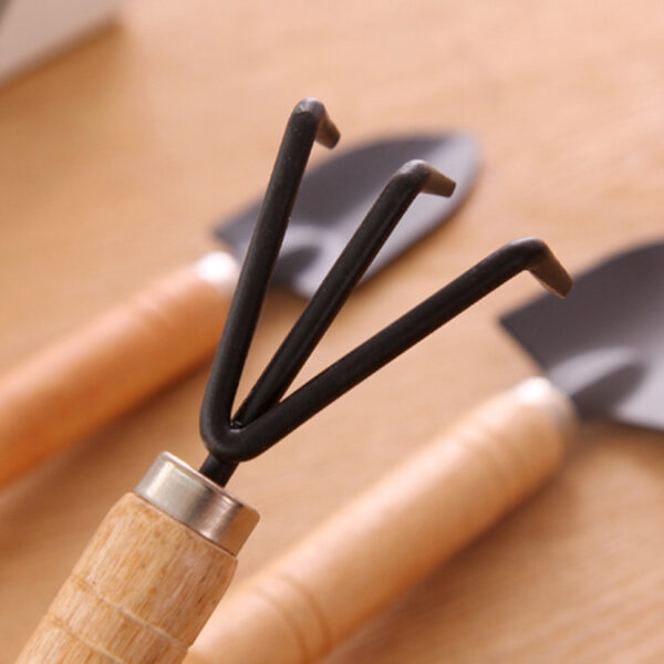 Set Of 3 Mini Garden Plant Tools Gardening Tool Spade Shovel Rake 迷你园艺工具三件套 Garden Plant Tools Gardening Tool set - Image 3