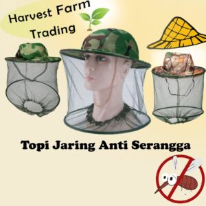 Anti Mosquito Cap Bee Net Topi Anti Nyamuk Lebah Kebun Topi Pelindung Muka 防蚊帽 topi kebun topi tahan panas garden hat