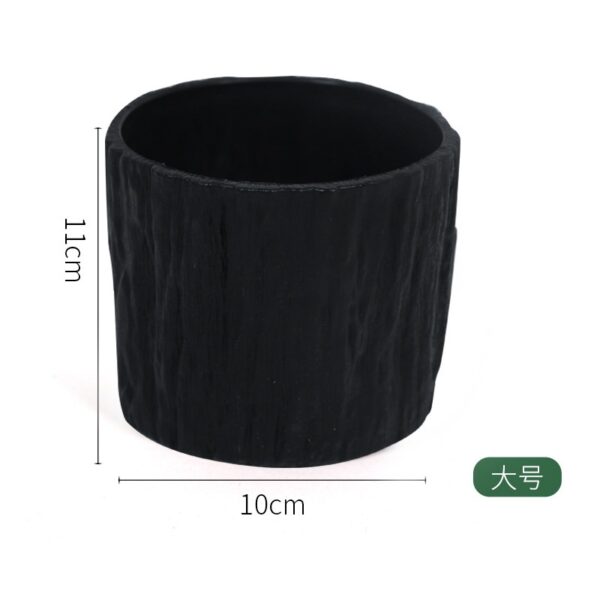 Tiruan log pasu bunga succulent resin plastik besar kecil pasu bunga balkoni bekas花盆 - Image 8