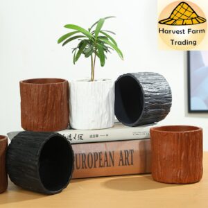 Tiruan log pasu bunga succulent resin plastik besar kecil pasu bunga balkoni bekas花盆