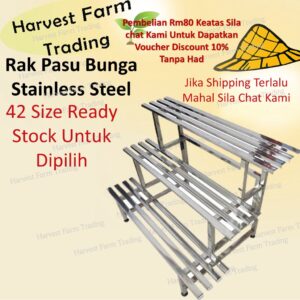 rak bunga bertingkat pasu bunga rak pasu bunga outdoor murah stainless steel flower rack 花盆架子 不锈钢花架 flower pot rack