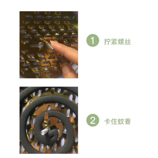 bekas ubat nyamuk lingkaran tempat letak ubat nyamuk gantung Mosquito Coil holder tray container box outdoor 驅蚊香盤 耳夾盒架 - Image 4