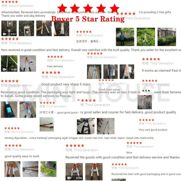 Tree Branch Pruning Cutter  Shears Telescopic Expandable  Blade Wood Cutter Secateurs Home Gardening Plant Lopper Cutter - Image 9