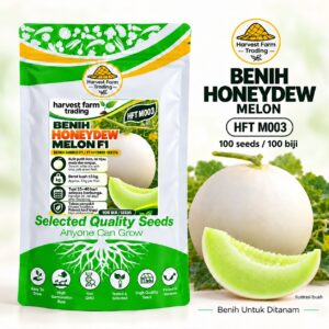 Harvest Farm Trading HFT M003 F1 hybrid honeydew melon seeds, 100 seeds per pack