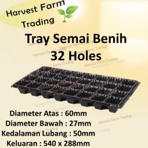 32 Holes seedling tray tapak semaian benih 1pcs bekas semaian biji benih tapak semaian biji benih nursery 育苗盆 gardening