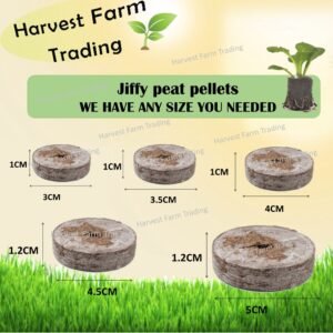 Jiffy Peat Pellet 5 Saiz 30mm 44mm Seed Starting Pallet Media Semai Benih Soil cocopeat Block Garden Seed Starter tanah