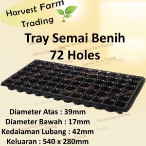 72 Holes seedling tray tapak semaian benih 1pcs bekas semaian biji benih tapak semaian biji benih nursery 育苗盆 gardening